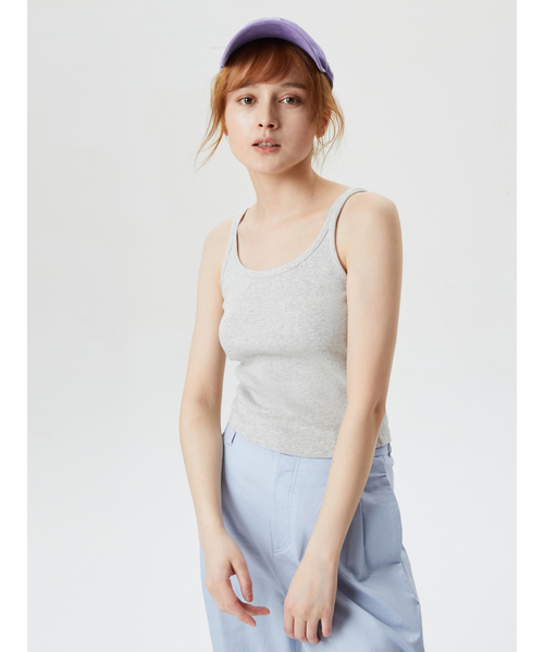 GAP(ギャップ)の「リブ クロップド スパゲッティ タンクトップ(タンクトップ・レディース・ホワイト/ブラック/ベージュ/ブルー/グリーン/その他・S/M/L/XL/XS/XXS)」の11枚目の写真