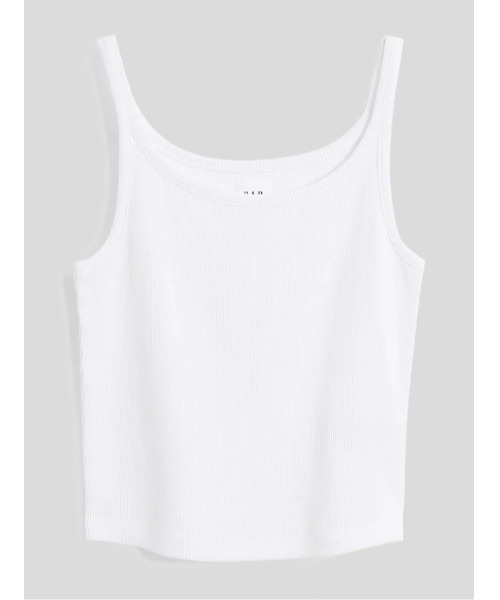 GAP（ギャップ）の「リブ クロップド スパゲッティ タンクトップ
