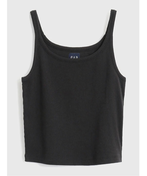 GAP（ギャップ）の「リブ クロップド スパゲッティ タンクトップ