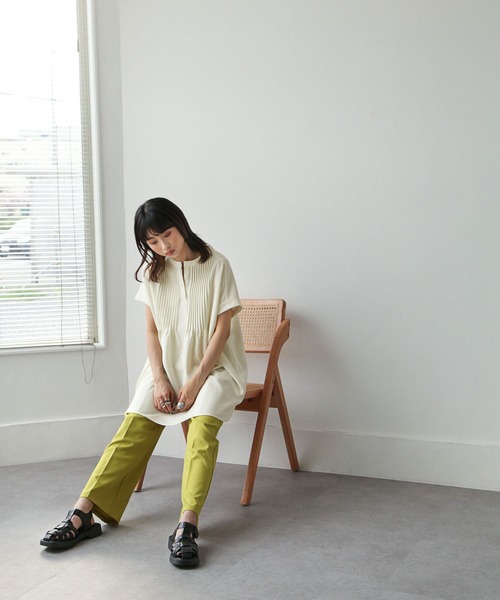 Chillfar（チルファー）の「梨地ピンタックチュニック（チュニック・レディース・ブラック/ラベンダー/ベージュ/オフホワイト・LARGE/MEDIUM）」の11枚目の写真