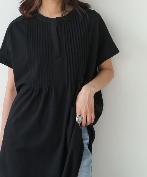 Chillfar（チルファー）の「梨地ピンタックチュニック（チュニック・レディース・ブラック/ラベンダー/ベージュ/オフホワイト・LARGE/MEDIUM）」の15枚目の写真