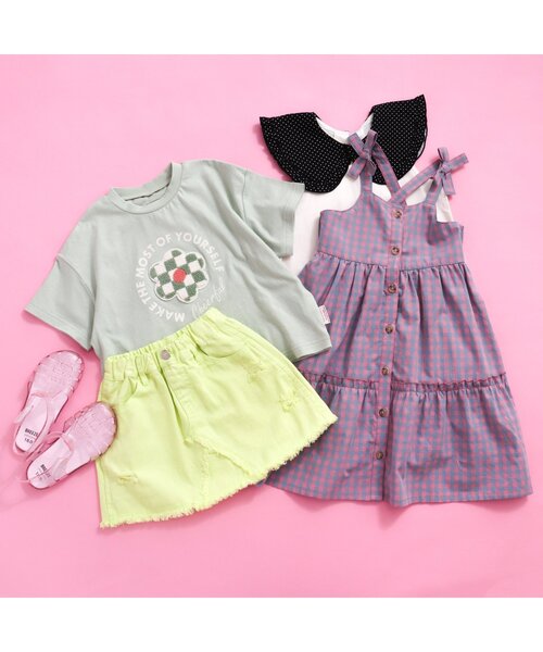 BREEZE（ブリーズ）の「ピグメントフリンジスカート（スカート・キッズ・レモンイエロー/ラベンダー・80/140/130/110/90/120/100）」の5枚目の写真