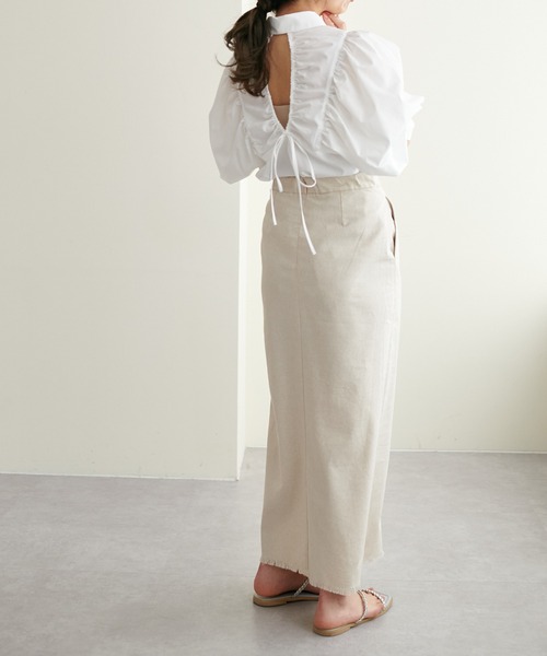 natural couture（ナチュラルクチュール）の「【WEB限定サイズあり】【大人ナチュ】大人のアシメスリットスカート（スカート・レディース・ブラック/ベージュ/レッド・MEDIUM/LARGE）」の11枚目の写真