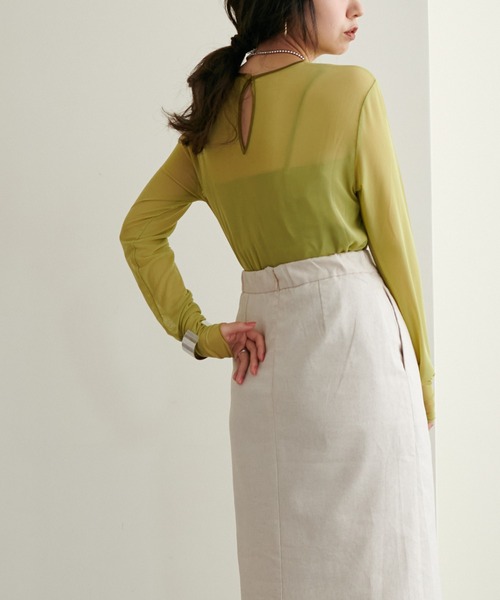 natural couture（ナチュラルクチュール）の「【WEB限定サイズあり】【大人ナチュ】大人のアシメスリットスカート（スカート・レディース・ブラック/ベージュ/レッド・MEDIUM/LARGE）」の18枚目の写真