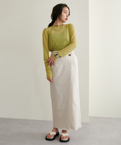 natural couture（ナチュラルクチュール）の「【WEB限定サイズあり】【大人ナチュ】大人のアシメスリットスカート（スカート・レディース・ブラック/ベージュ/レッド・MEDIUM/LARGE）」の21枚目の写真