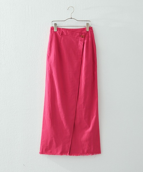 natural couture（ナチュラルクチュール）の「【WEB限定サイズあり】【大人ナチュ】大人のアシメスリットスカート（スカート・レディース・ブラック/ベージュ/レッド・MEDIUM/LARGE）」の12枚目の写真