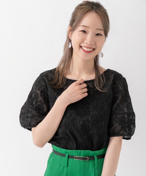 fifth(フィフス)の「【スタッフレコメンド】インナー付き刺繍オーガンジーブラウス(シャツ/ブラウス・レディース・ホワイト/ブラック/ライトベージュ・M)」の3枚目の写真