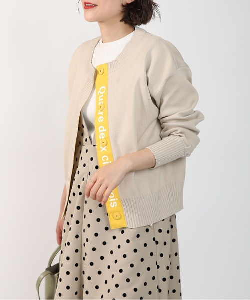 PICCIN(ピッチン)の「ロゴテープドットボタンカーディガン(カーディガン/ボレロ・レディース・ブラック/ベージュ/ネイビー・M)」の15枚目の写真
