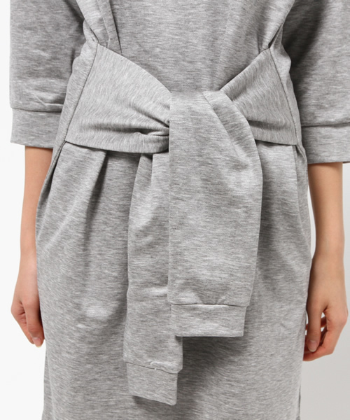 ROSE BUD（ローズバッド）の「LCTO-15116 WAIST TIE LONGDRESS（ワンピース・レディース・ミックスグレー/ネイビー・ONE SIZE）」の7枚目の写真