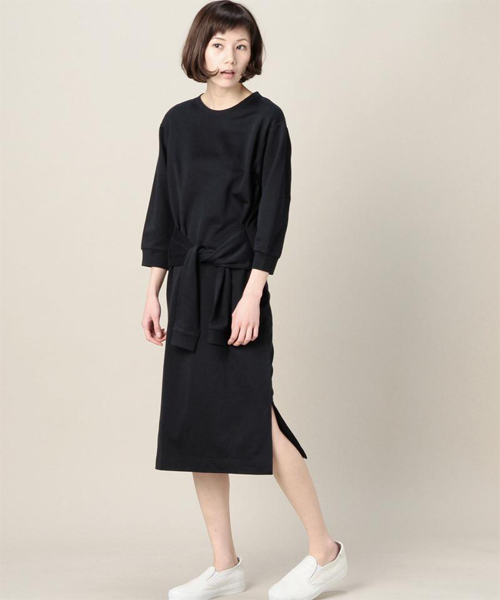 ROSE BUD（ローズバッド）の「LCTO-15116 WAIST TIE LONGDRESS（ワンピース・レディース・ミックスグレー/ネイビー・ONE SIZE）」の12枚目の写真