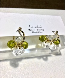 【Le soleil】たわわに揺れる フープピアス(MA)