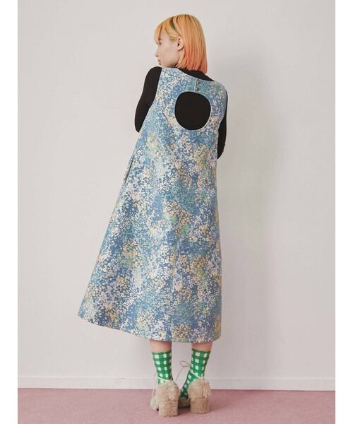 merry jenny（メリージェニー）の「bloomサーキュラージャンパーワンピース（ワンピース・レディース・ライトブルー/ブラック・FREE）」の3枚目の写真