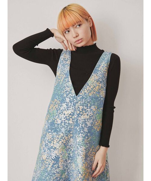 merry jenny（メリージェニー）の「bloomサーキュラージャンパーワンピース（ワンピース・レディース・ライトブルー/ブラック・FREE）」の8枚目の写真