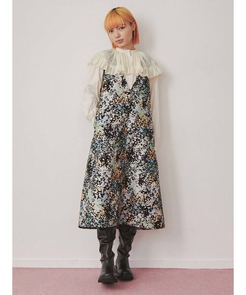 merry jenny（メリージェニー）の「bloomサーキュラージャンパーワンピース（ワンピース・レディース・ライトブルー/ブラック・FREE）」の12枚目の写真