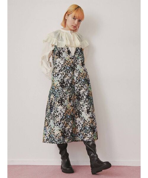 merry jenny（メリージェニー）の「bloomサーキュラージャンパーワンピース（ワンピース・レディース・ライトブルー/ブラック・FREE）」の14枚目の写真