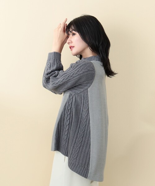 BEAMS HEART（ビームスハート）の「ニットコンビ 異素材プルオーバー