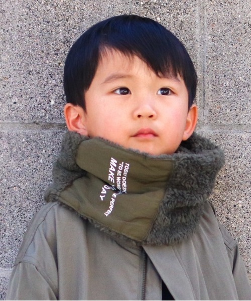 MAKE YOUR DAY（メイクユアデイ）の「ネックウォーマー（ネックウォーマー/スヌード・キッズ・ピンク/カーキ/ネイビー/ブラック・FREE）」の3枚目の写真