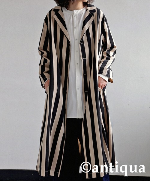 antiqua（アンティカ）の「ストライプジャケット（テーラードジャケット・レディース・ブラック・FREE）」の15枚目の写真