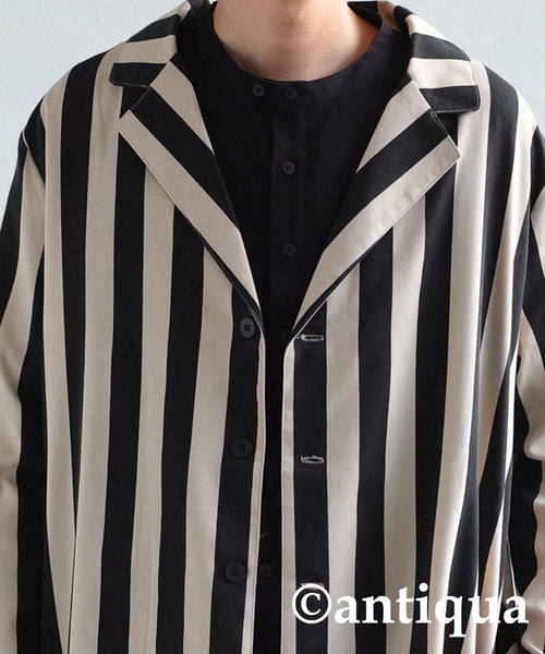 antiqua（アンティカ）の「ストライプジャケット（テーラードジャケット・レディース・ブラック・FREE）」の17枚目の写真