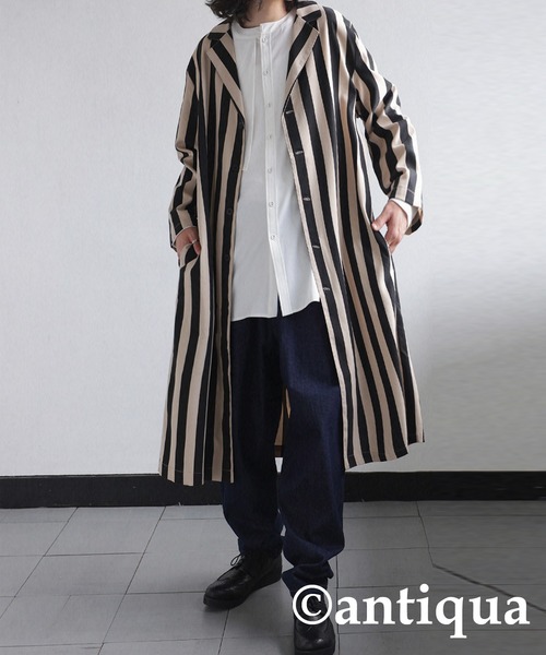 antiqua（アンティカ）の「ストライプジャケット（テーラードジャケット・レディース・ブラック・FREE）」の16枚目の写真