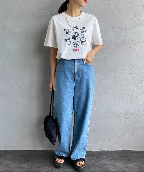 CHUMS（チャムス）の「【WEB限定】[CHUMS/チャムス] ブービー&フレンズ プリントTシャツ（Tシャツ/カットソー・レディース・ベージュ/ホワイト/グレー・M/XL/L）」の4枚目の写真