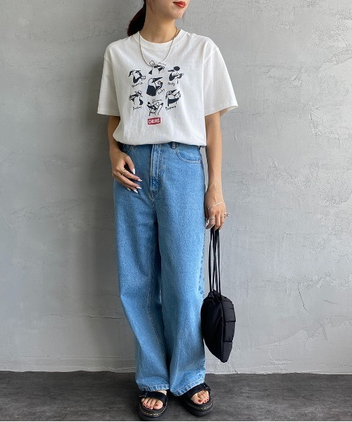 CHUMS（チャムス）の「【WEB限定】[CHUMS/チャムス] ブービー&フレンズ プリントTシャツ（Tシャツ/カットソー・レディース・ベージュ/ホワイト/グレー・M/XL/L）」の13枚目の写真