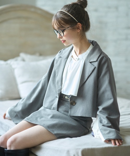 OLIVE des OLIVE（オリーブデオリーブ）の「袖スリットテーラードジャケット（テーラードジャケット・レディース・ブラウン/グレー/ダークブラウン/スミクロ・FREE）」の10枚目の写真