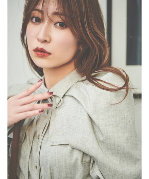 dazzlin（ダズリン）の「2WAYケープリボンブラウス（シャツ/ブラウス・レディース・ブルー/オフホワイト/グレー・FREE）」の9枚目の写真