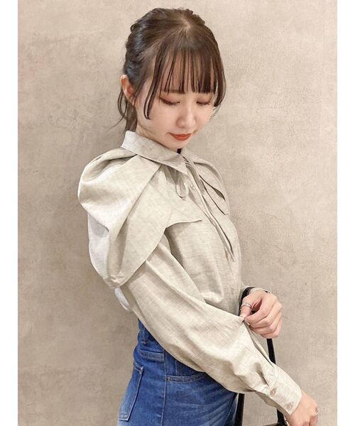 DAHILIA(ダリア) 2WAY ケープカラーブラウス 楽天市場】【完売】ケープ ブラウス レディース 半袖 フリル