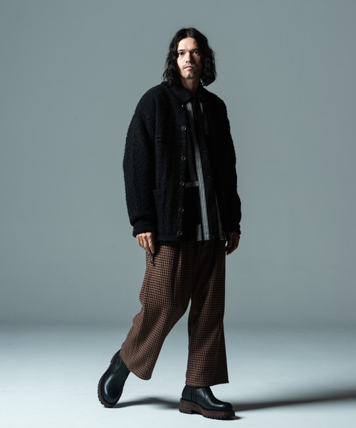 glamb（グラム）の「No Collar Knit JKT / ノーカラーニット