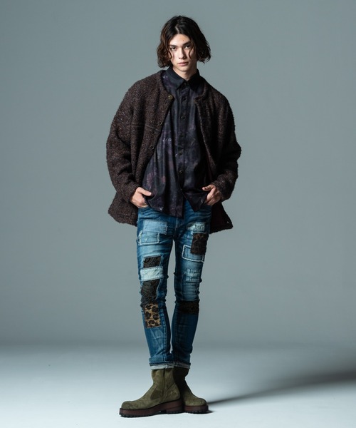 glamb（グラム）の「No Collar Knit JKT / ノーカラーニットジャケット