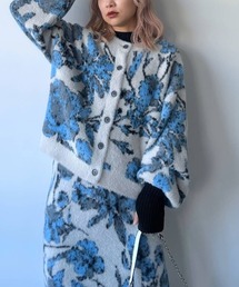 2WAYシャギーガラニットカーディガン(HARE)