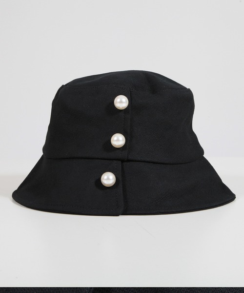 Julia Boutique（ジュリアブティック）の「パールポイントバケットハット/22572（ハット・レディース・ブラック・ONE）」の6枚目の写真