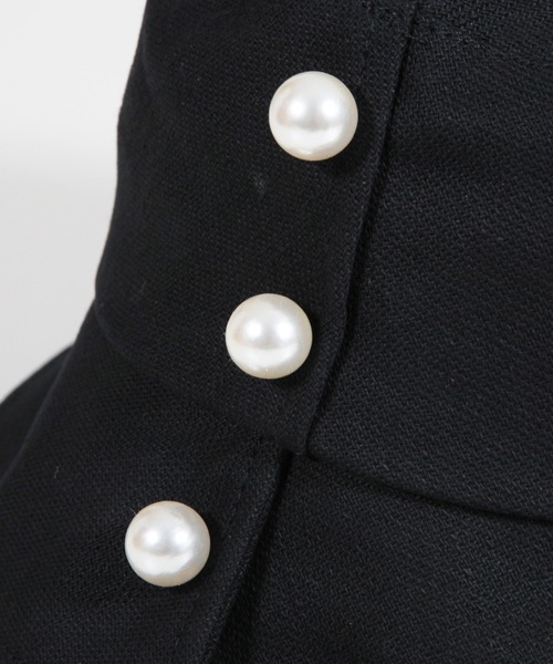 Julia Boutique（ジュリアブティック）の「パールポイントバケットハット/22572（ハット・レディース・ブラック・ONE）」の3枚目の写真