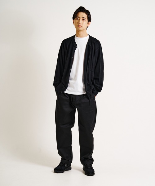 JACKROSE（ジャックローズ）の「JE-ルーズクルー・カーディガン（カーディガン/ボレロ・メンズ・ブラック/ライトベージュ/ダークグリーン/グレイッシュブルー・M/L）」の9枚目の写真