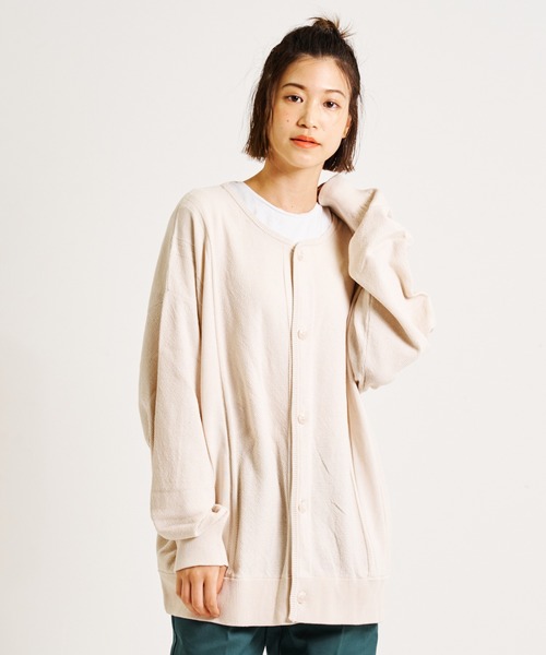 JACKROSE（ジャックローズ）の「JE-ルーズクルー・カーディガン（カーディガン/ボレロ・メンズ・ブラック/ライトベージュ/ダークグリーン/グレイッシュブルー・M/L）」の14枚目の写真