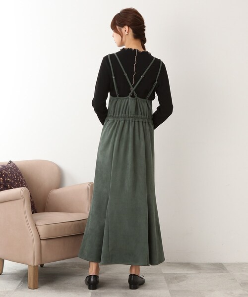 DRESKIP（ドレスキップ）の「◆【柔らかストレッチ】マ－メイド マキシ キャミワンピース（ワンピース・レディース・ダークグリーン/グレー系その他/サンドベージュ・02/03）」の19枚目の写真