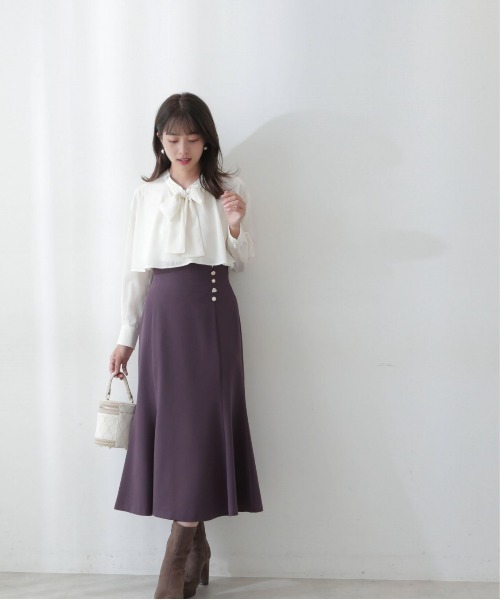 PROPORTION BODY DRESSING（プロポーションボディドレッシング）の「ビジュー釦マーメイドスカート / 1212220913（スカート・レディース・ブラウン/ピンク/ブルー・SMALL/MEDIUM）」の5枚目の写真