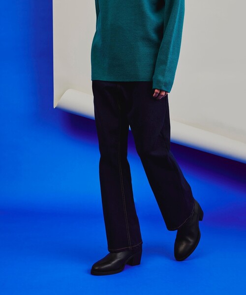 tk.TAKEO KIKUCHI(ティーケータケオキクチ)の「◆スリムフレア&デニムパンツ(デニムパンツ・メンズ・ネイビー系3/ボルドー/ダークグリーン・02/03)」の3枚目の写真