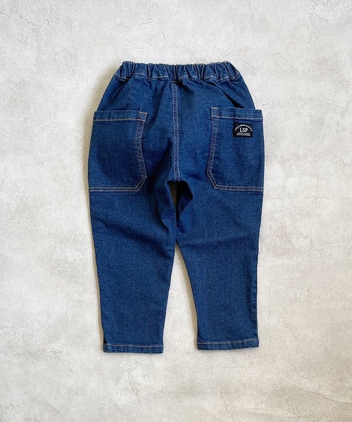 Life Support Products（ライフサポートプロダクツ）の「デニムタックロングパンツ（80～150cm）（デニムパンツ・キッズ・ネイビー/ブルー・80/90/95/100/110/120/130/140/150）」の8枚目の写真