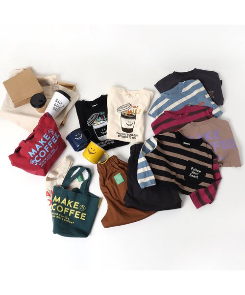 BREEZE(ブリーズ)の「CAFE タックワイドパンツ(その他パンツ・キッズ・キャメル/チャコール・140/100/110/80/90/130/120)」の3枚目の写真