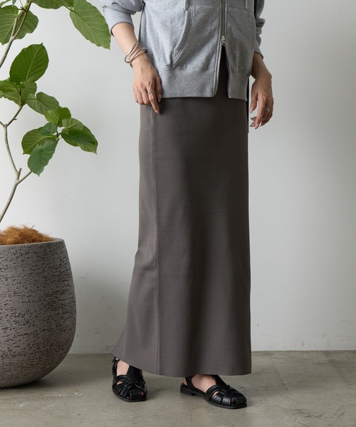 3kg見え！エステルヤーンペンシルスカート（スカート）｜COLONY