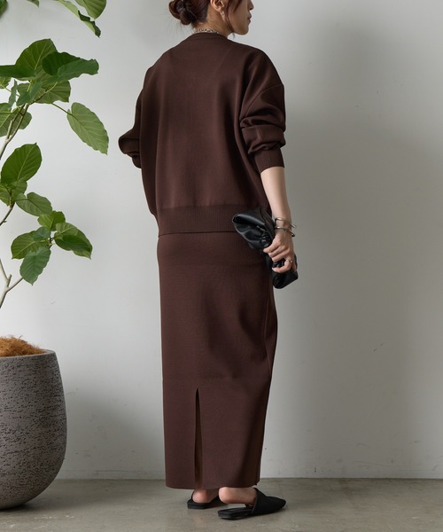 セール】-3kg見え！エステルヤーンペンシルスカート（スカート