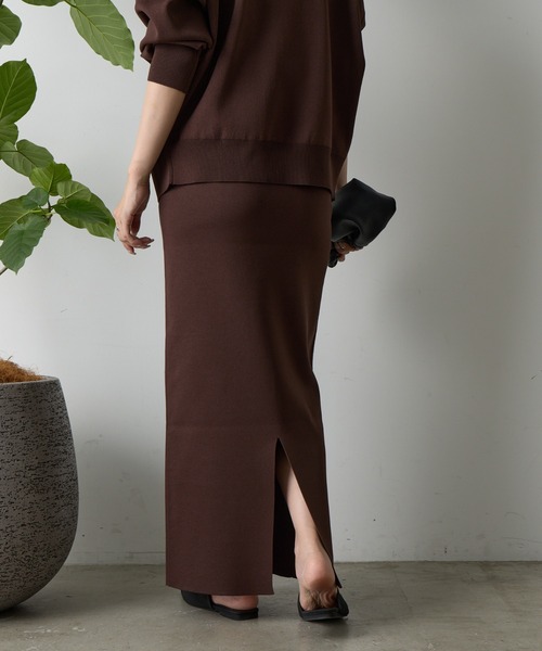 3kg見え！エステルヤーンペンシルスカート（スカート）｜COLONY