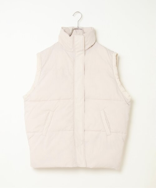 notch.（ノッチ）の「パデッドベスト（ダウンベスト・レディース・オフホワイト/ブラック/グレー・M）」の10枚目の写真