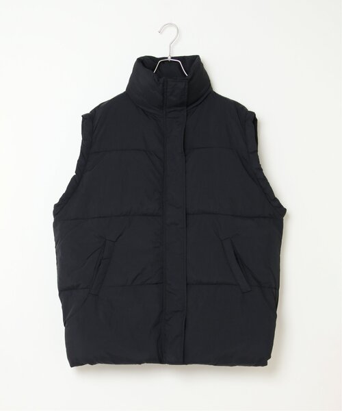 notch.（ノッチ）の「パデッドベスト（ダウンベスト・レディース・オフホワイト/ブラック/グレー・M）」の5枚目の写真