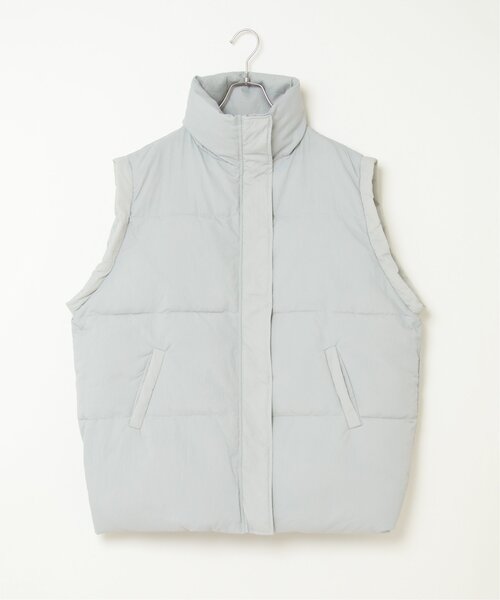 notch.（ノッチ）の「パデッドベスト（ダウンベスト・レディース・オフホワイト/ブラック/グレー・M）」の13枚目の写真