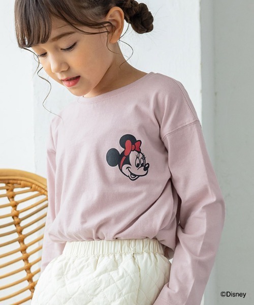 lulpini（ルルピー二）の「[lulpini] Disney Collection コットンロングスリーブTシャツ（Tシャツ/カットソー・キッズ・ホワイト系その他/ピンク/ホワイト系その他2/チャコールグレー・S/M/L）」の4枚目の写真