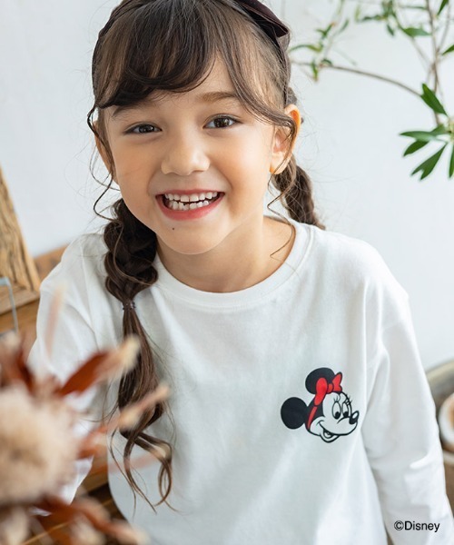 lulpini（ルルピー二）の「[lulpini] Disney Collection コットンロングスリーブTシャツ（Tシャツ/カットソー・キッズ・ホワイト系その他/ピンク/ホワイト系その他2/チャコールグレー・S/M/L）」の3枚目の写真