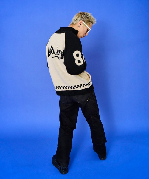 BAD BOY(バッドボーイ)の「BAD BOY ロゴ ジャガード編み ハイネック ジップアップニット(ニット/セーター・メンズ・レッド/グリーン/ブラック・L/M)」の12枚目の写真